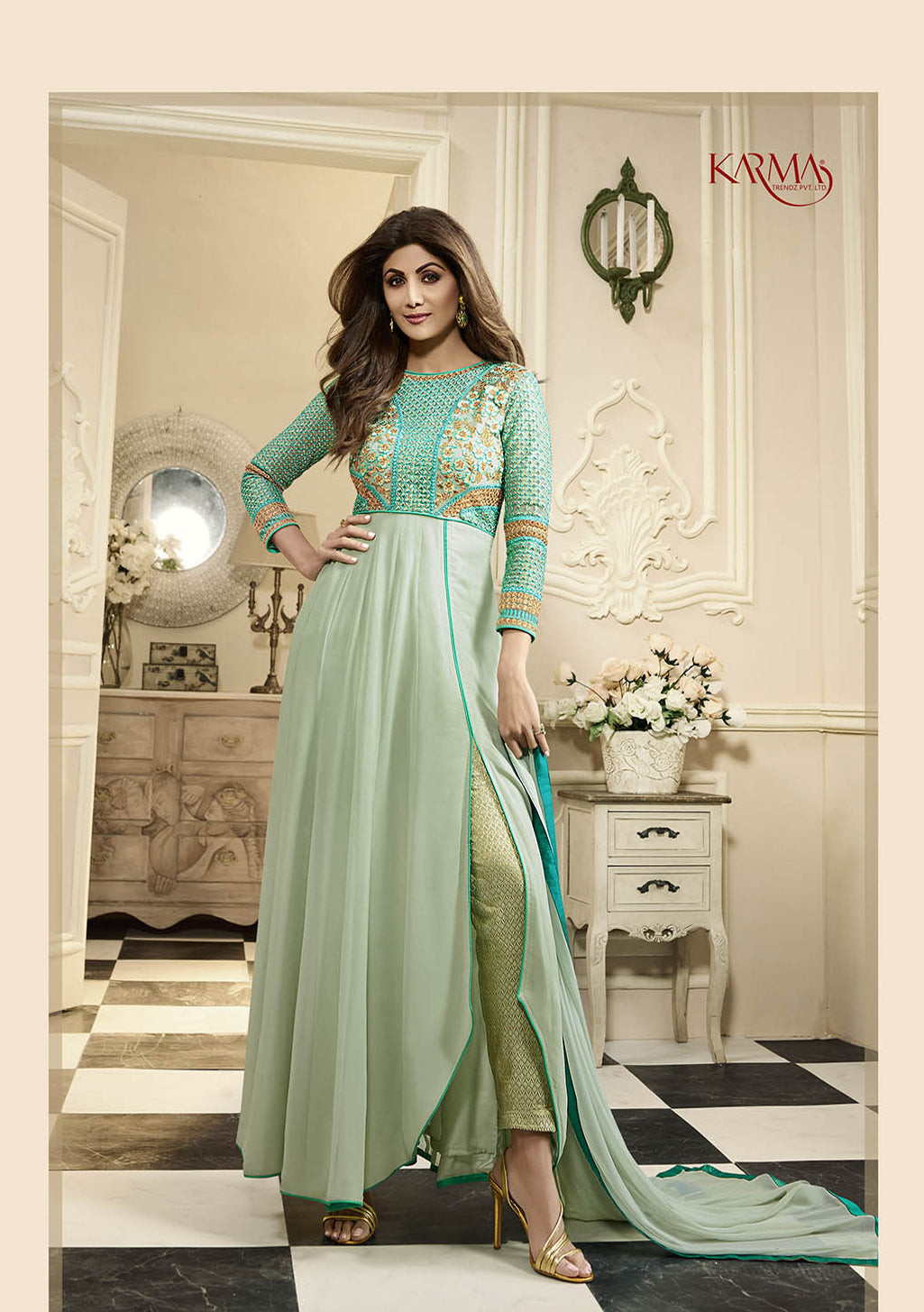 Light Green Georgette Embroieded Anarkali Salwar Suit & Chiffon Dupatt Indian Ethnic Store1 Light Green Georgette Embroieded Anarkali Salwar Suit & Chiffon Dupatt Indian Ethnic Store1
